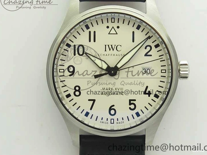 MIROTIME 0418 Efficient Mark XVIII Le Petit Prince IW327001 SS MKS 1:1 Best Edition White Dial On Leather Strap MIYOTA9015 V 7220